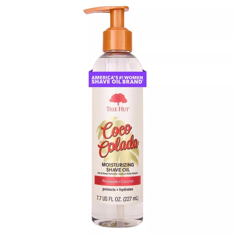 Tree Hut Coco Colada Moisturizing Shave Oil, Gel-to-Oil Formula, Ultra Hydrating Barrier for a Close, Smooth Shave, For All Skin Types, 7.7 fl oz - Image 1