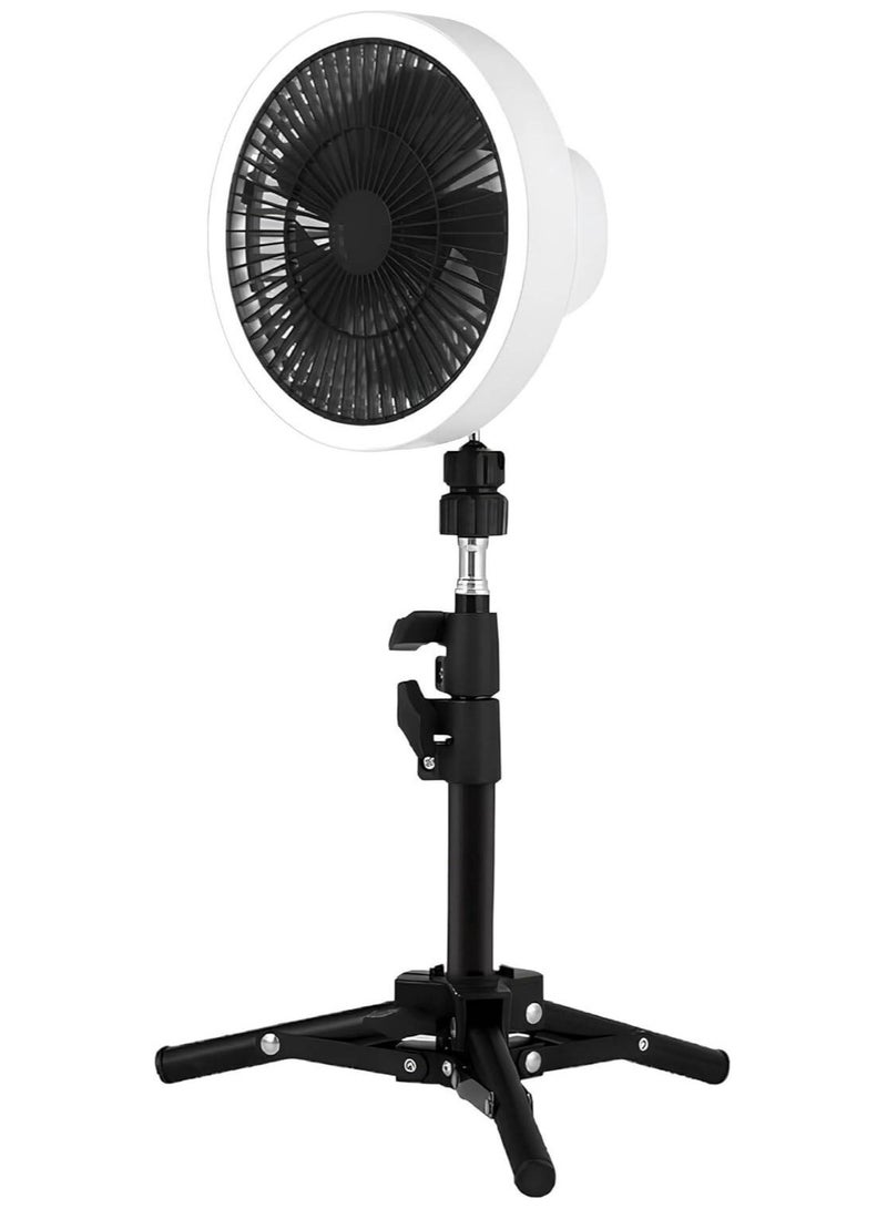 LC Portable Pedestal Fan, USB Rechargeable, Adjustable Stand Fan with Tripod for Home Camping, Suspension Design DLC-31060
