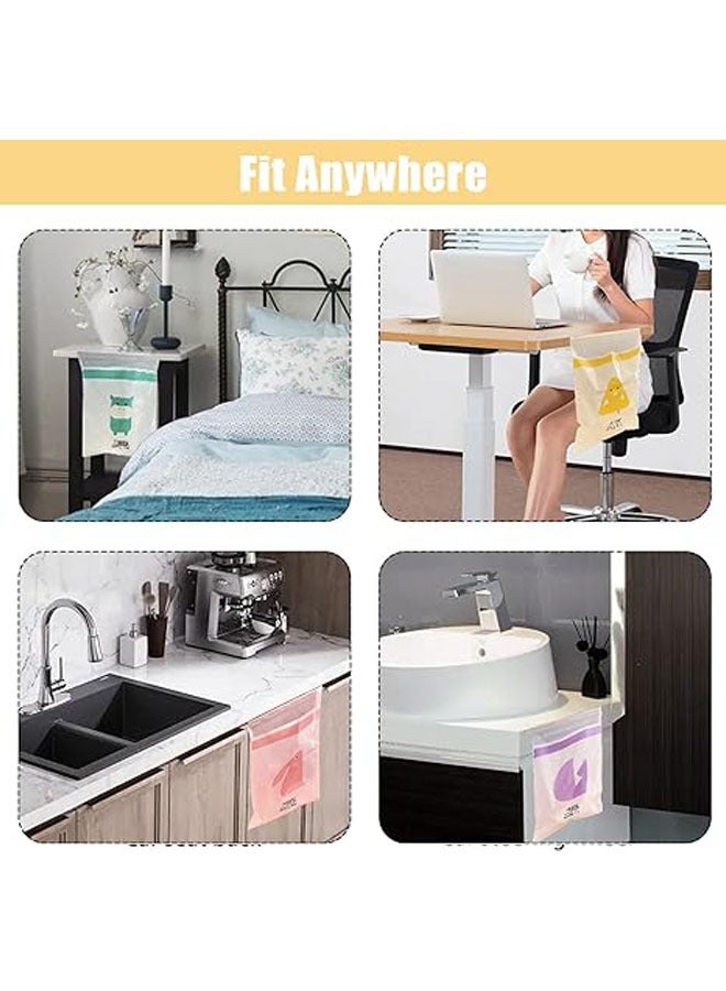 60pack disposable garbage bag portable self-adhesive garbage bag, waterproof and leakproof garbage bag for car for car bedroom bathroom office kitchen