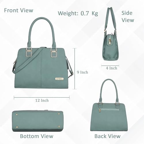 Keywest Women's Arlington Satchel Tote Handbag for Women | Ladies purse | Stylish Shoulder Bag | Gift For Woman | Grey - Image 3