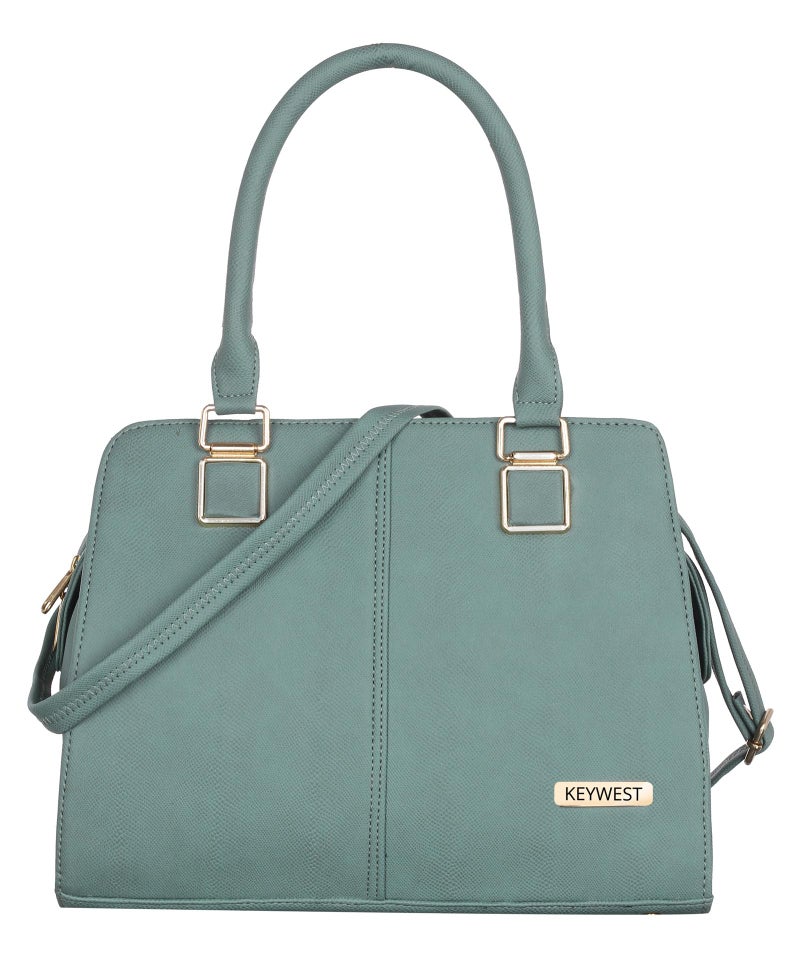 Keywest Women's Arlington Satchel Tote Handbag for Women | Ladies purse | Stylish Shoulder Bag | Gift For Woman | Grey - Image 1