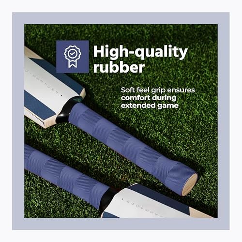 Lifelong Bat Grip - Chevron Shape (Blue) | Ergonomic Design | Easy Wrap | Soft Rubber Grip for Better Cricket Swing | Durable, Bat Grip for All Cricket Players - Image 4