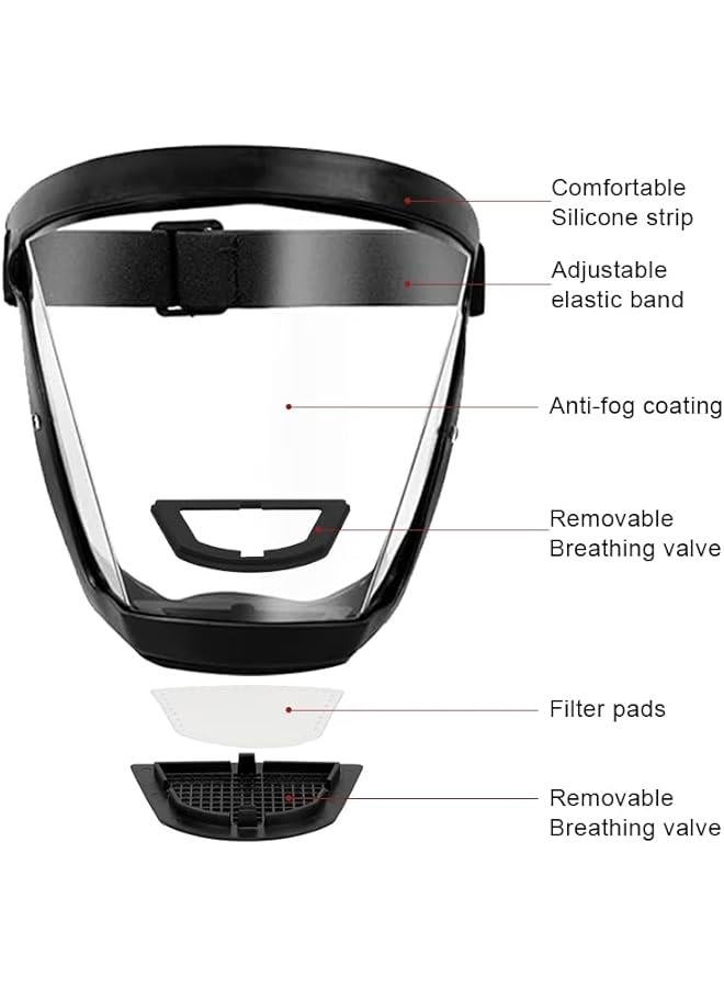 Arabest Face Shield for Weed Whacking,Anti-fog Protective Full Face Mask,Full Face Shield for Grinding and Cutting,Plastic Face Mask  - Image 2