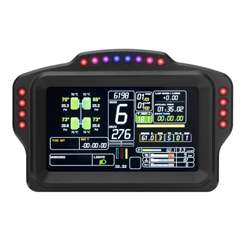 MiYee DV480 Pro V5 SimRacing DashboardDDUDisplay Sim Racing Dash with 5 Screen 16 RGB LEDs for Simulation Racing Games Accessories include Bracket for Wheel Base Compatible with all DD bases - Image 3