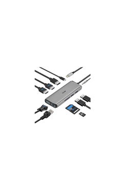 Generic SSK 11 in 1 USB C HUB, Triple Displays Laptop Docking Station, Type C Multiport Adapter with 2(Dual) HDMI 4K,VGA,PD3.0,SD/TF Card Reader,RJ45 etc. for MacBook/Pro/Air/iMac/XPS and More Type C Device  - Image 1