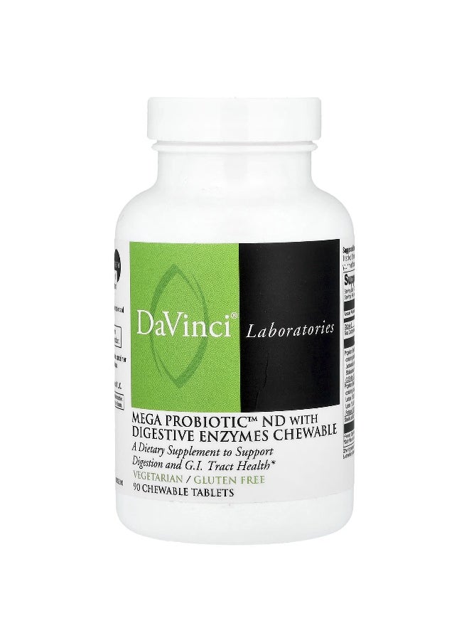 DaVinci Laboratories DaVinci Laboratories, Mega Probiotic ND with Digestive Enzymes Chewable , 90 Chewable Tablets  - Image 1