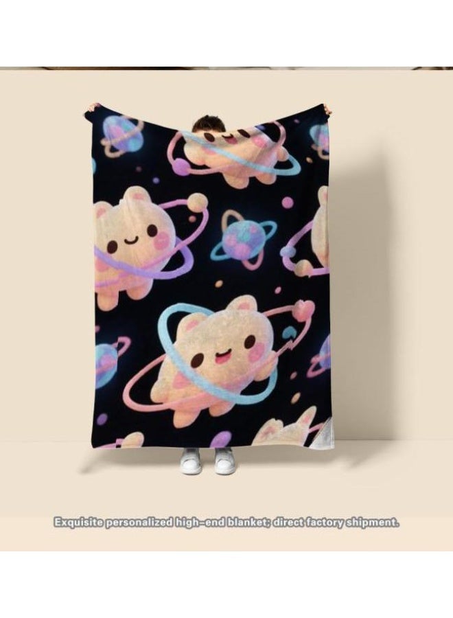 عام بطانية رقيقة من الفانيلا الكرتونية للأطفال والرضع (دافئة ومريحة، ومناسبة للنوم والألعاب) 70 سم * 100 سم - Image 3