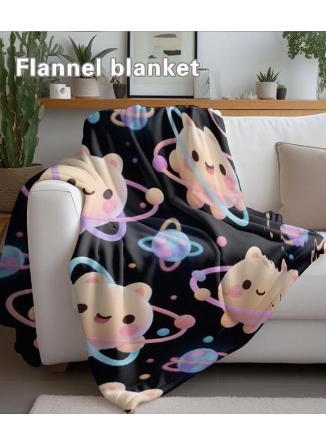 عام بطانية رقيقة من الفانيلا الكرتونية للأطفال والرضع (دافئة ومريحة، ومناسبة للنوم والألعاب) 70 سم * 100 سم - Image 1