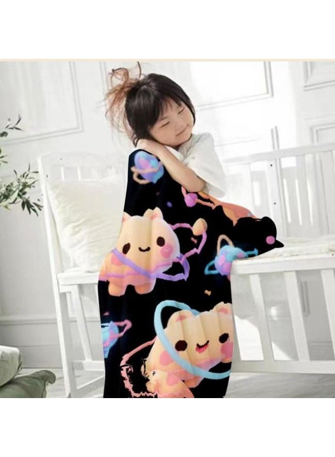 عام بطانية رقيقة من الفانيلا الكرتونية للأطفال والرضع (دافئة ومريحة، ومناسبة للنوم والألعاب) 70 سم * 100 سم - Image 2