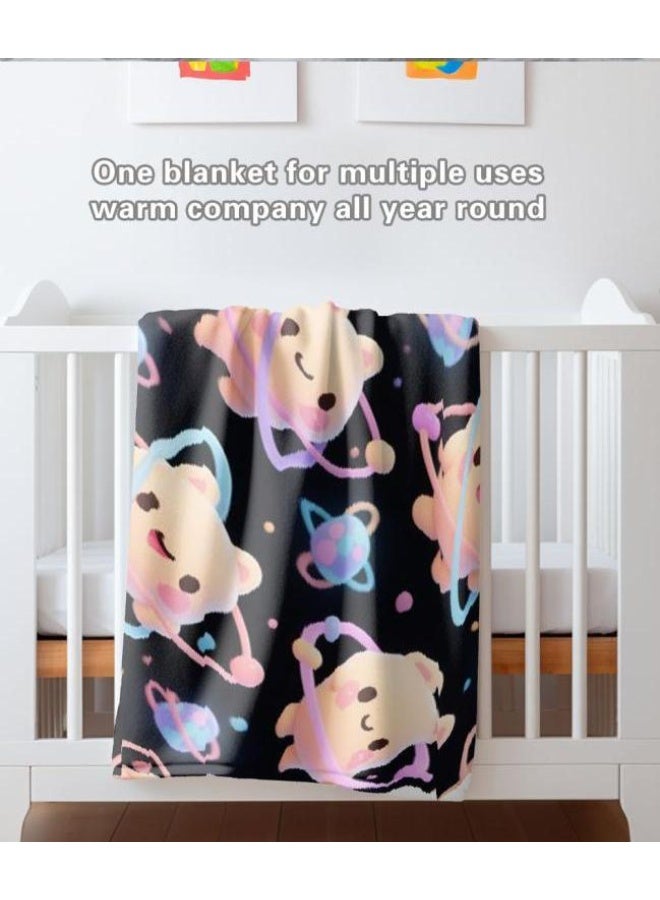 عام بطانية رقيقة من الفانيلا الكرتونية للأطفال والرضع (دافئة ومريحة، ومناسبة للنوم والألعاب) 70 سم * 100 سم - Image 4