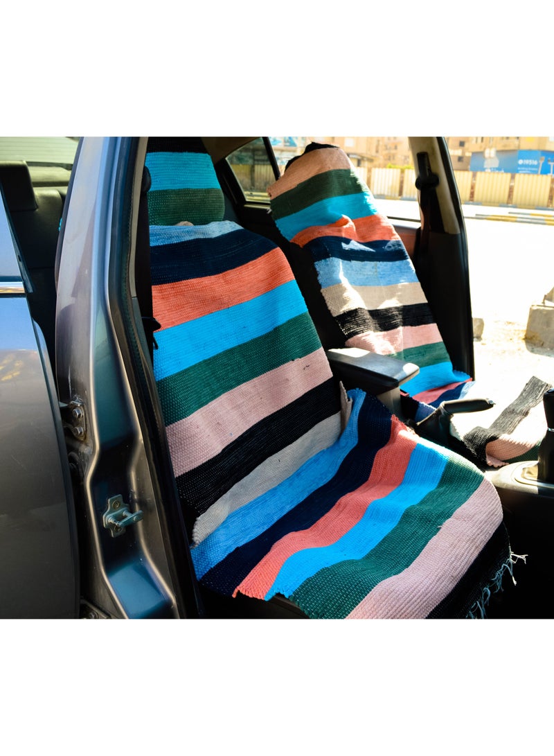 Egypt Antiques Two-piece set (mix colors) car seat history 70 cm length 150 cm cotton 100% natural - Image 2