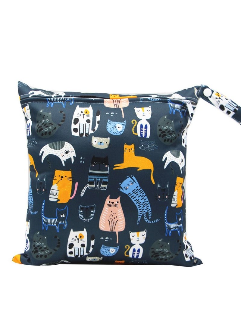 Asenappy Asenappy Cartoon Printed Stroller Single Zipper Car Hanging Bag Stroller Hanging Bag Multi-functional Diaper Storage Bag 