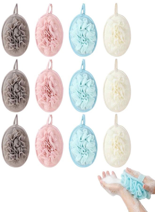 Waaqkid 12 PCS Mini Loofah Travel Size, Small Travel Sponges for Body with Elastic Hand Strap, Shower Puff - Image 1