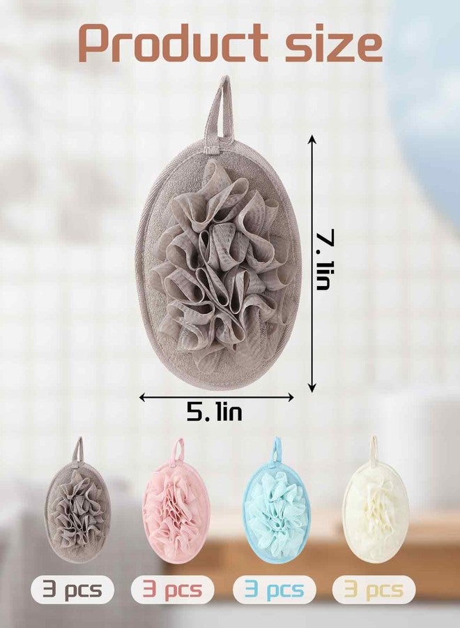 Waaqkid 12 PCS Mini Loofah Travel Size, Small Travel Sponges for Body with Elastic Hand Strap, Shower Puff - Image 2