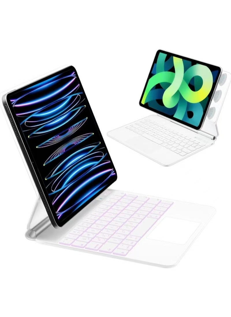 Generic Magic Keyboard for Apple iPad Air 13 inch (M2, 2024) Pro 12.9 inch (2022/2021/2020/2018) with Magnetic Back Cover, Smart Trackpad Backlit Keyboard Case for iPad Pro 12.9 3rd 4th 5th 6th  - Image 1