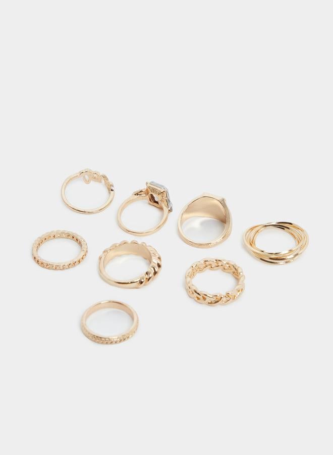 ستايلي طقم خواتم مزخرفة من ستايلي مكون من  قطع - Image 2