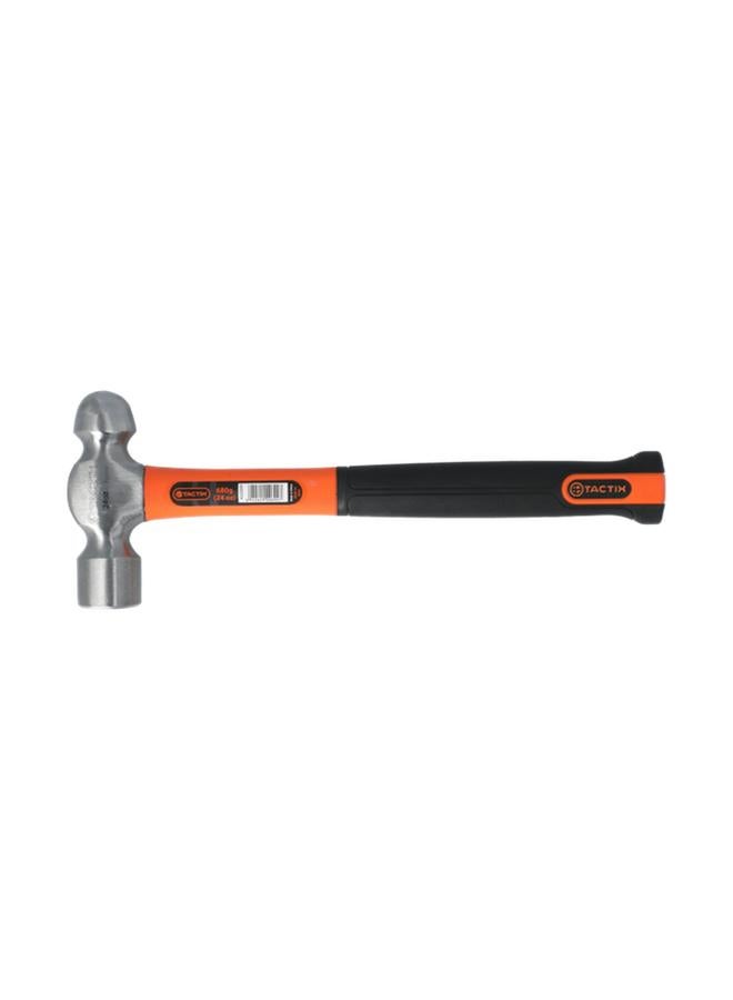 Tactix Forged Steel Ball Pein Hammer with Non-Slip Fiberglass Handle Multicolor 24oz - Image 3