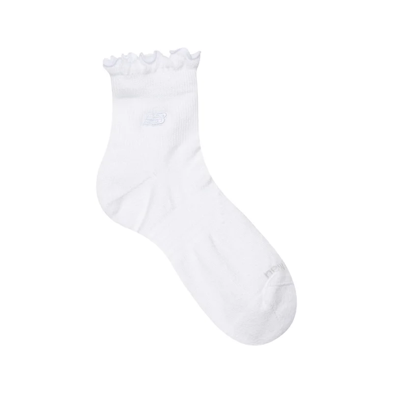 New Balance White Unisex Active Premium Ruffle Socks 1 Pair  | Best Price UAE