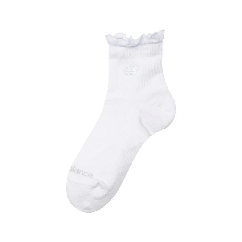 New Balance White Unisex Active Premium Ruffle Socks 1 Pair  | Best Price UAE