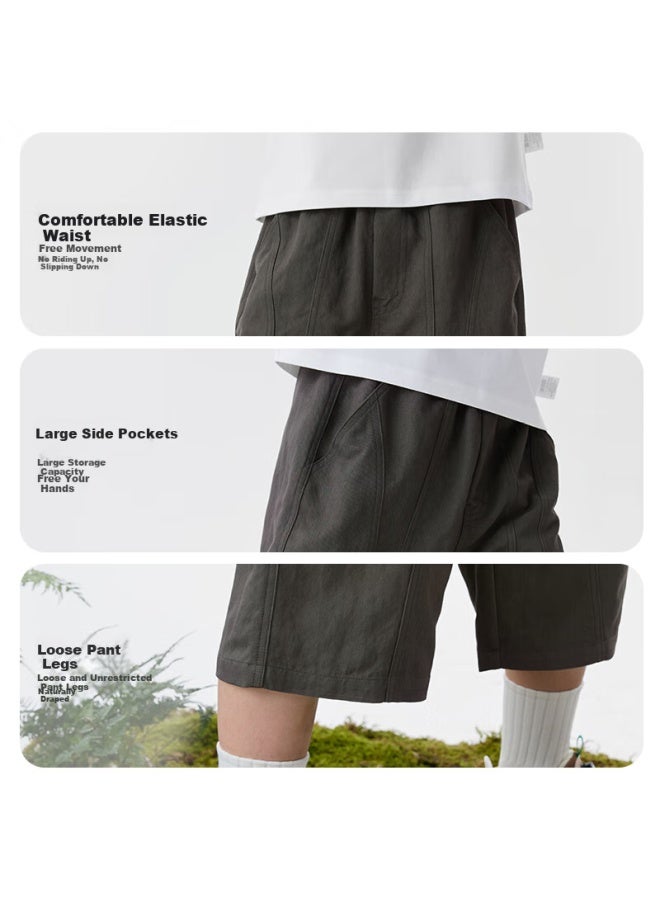 NUBIWU Nubiyu Boys' Pants, Spring And Summer Thin Breathable Children'S Shorts, Boys' Capri Pants, Loose-Fitting Sweatpants, Casual Pants For Older Children - Image 3