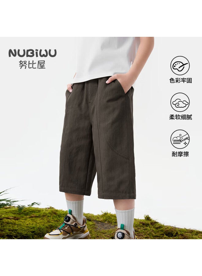 NUBIWU Nubiyu Boys' Pants, Spring And Summer Thin Breathable Children'S Shorts, Boys' Capri Pants, Loose-Fitting Sweatpants, Casual Pants For Older Children - Image 1