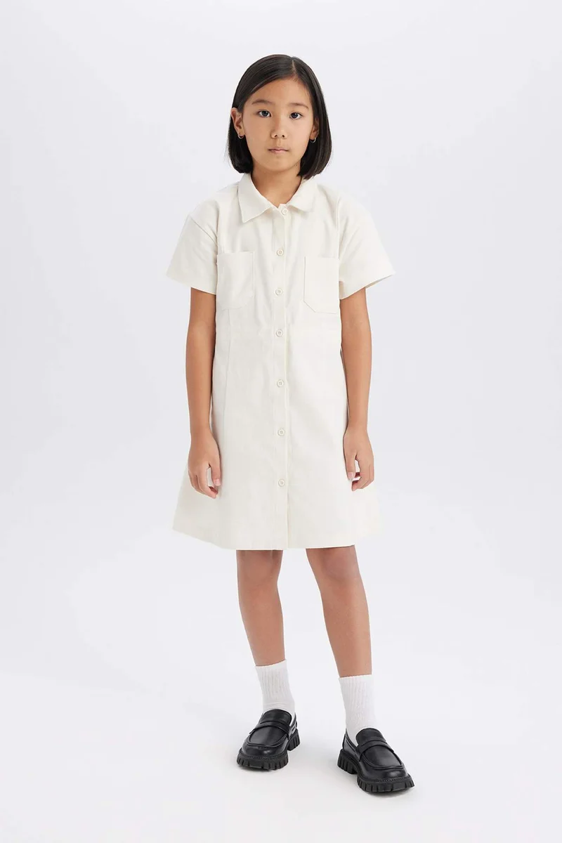 ديفاكتو Short Sleeve Woven Dress
