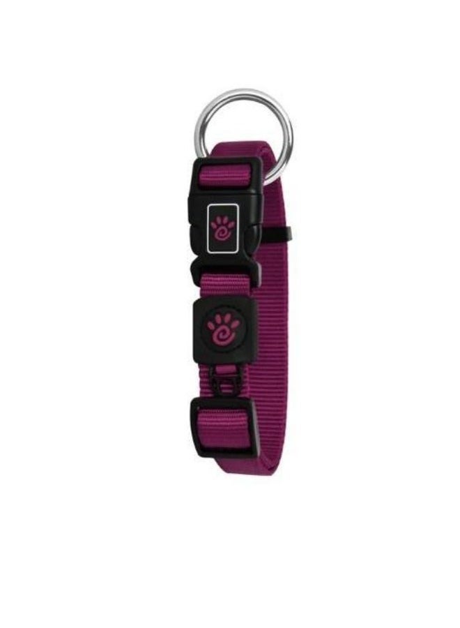dog collar large Nylon o-ring Purple  (40-62x2.5cm)