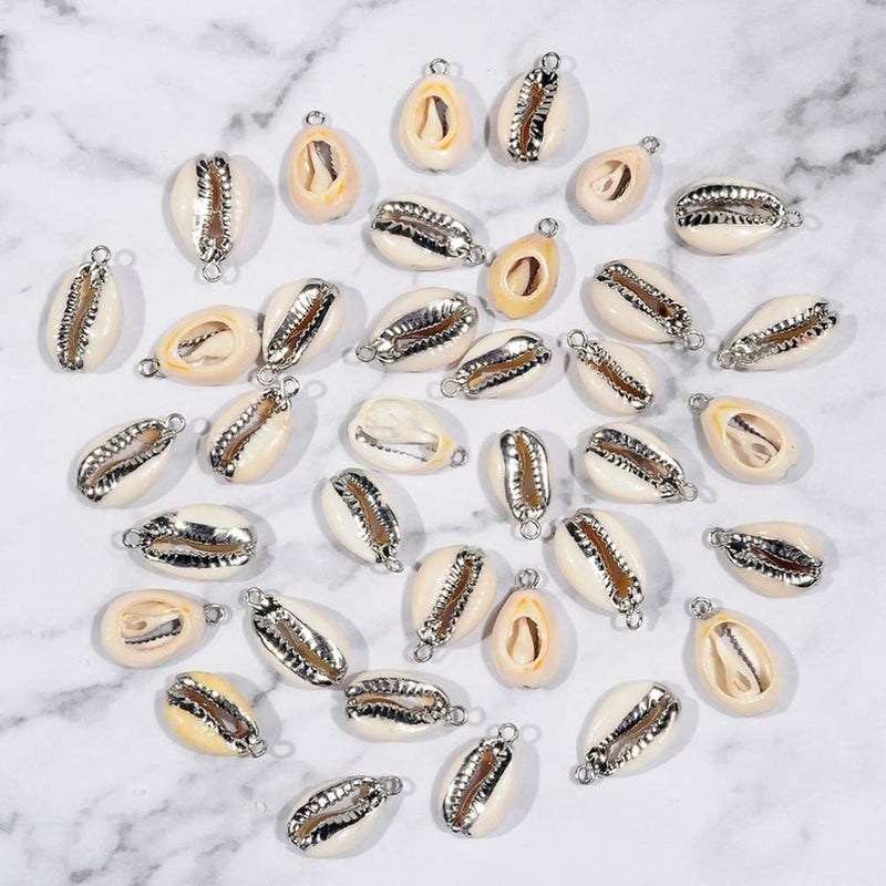 comfrt 10pcs Natural Spiral Shell Beads Seashell Charms Beach Shells Beads Cowrie Shells with Holes for DIY Craft Necklace Bracelet Earring Jewelry Making - Image 4