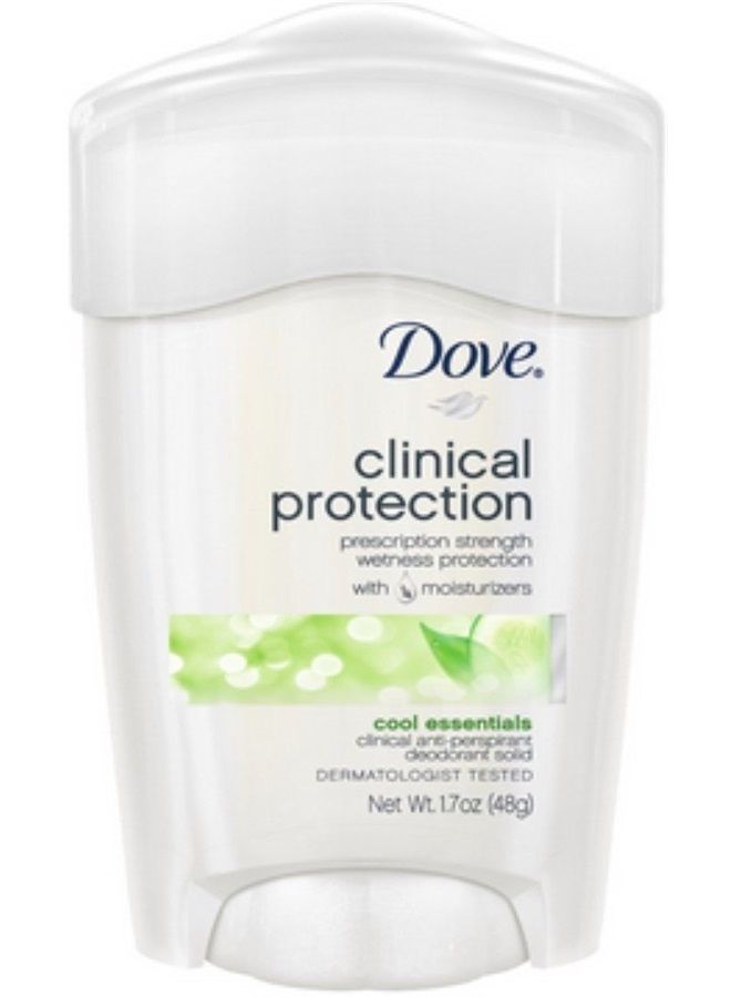 Dove Clinical Protection Anti-Perspirant Deodorant Solid, Cool Essentials 1.70 oz (Pack of 3)