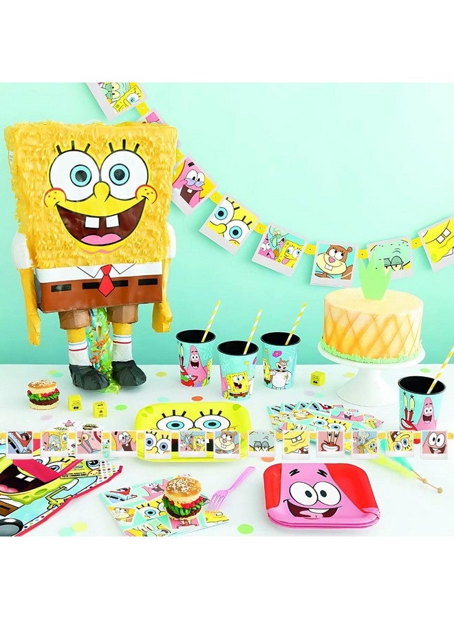 Unique SpongeBob SquarePants Jointed Banner (1 Pc) - Easy Assembly, Fun & Multicolor Party Decoration for Kids' Parties & Events - Image 2