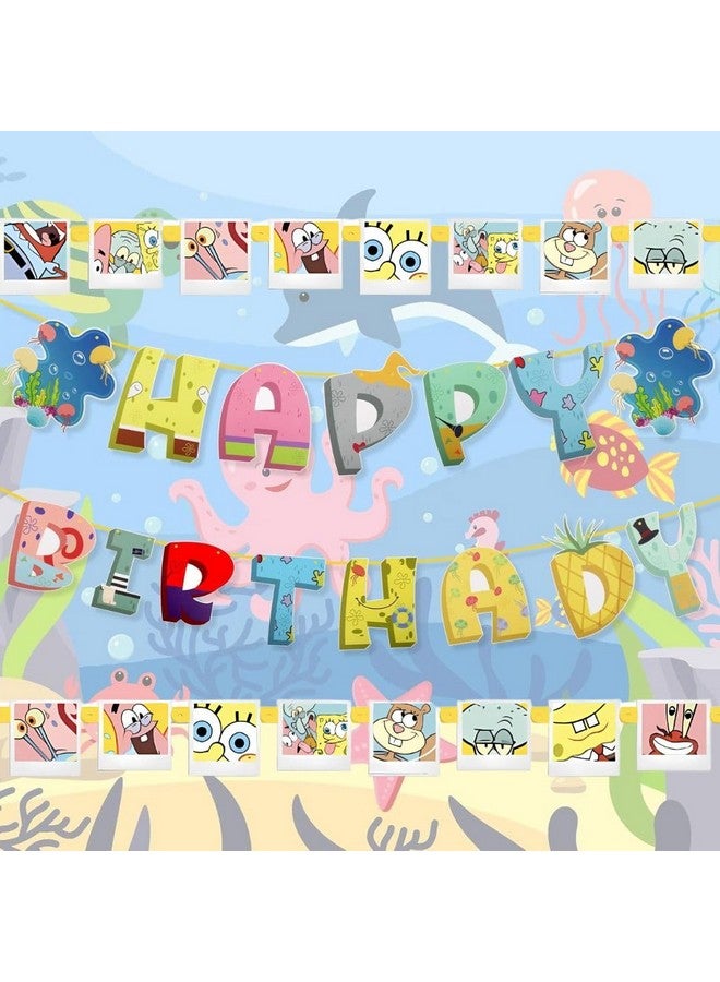 Unique SpongeBob SquarePants Jointed Banner (1 Pc) - Easy Assembly, Fun & Multicolor Party Decoration for Kids' Parties & Events - Image 3