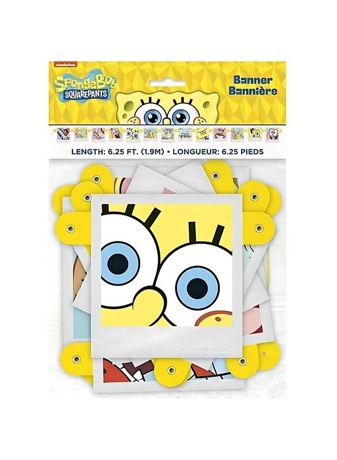 Unique SpongeBob SquarePants Jointed Banner (1 Pc) - Easy Assembly, Fun & Multicolor Party Decoration for Kids' Parties & Events - Image 4