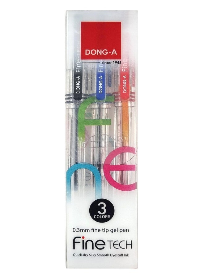 Dong-A FINE-TECH N-0.3MM 3 COLOR GEL PEN SET (Set of 3 Assorted) - Image 1