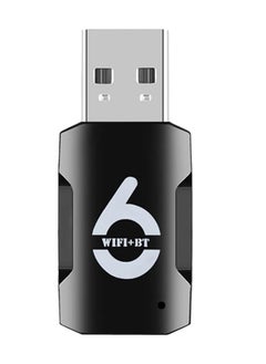 QPHWHFQ 2-in-1 USB WiFi Bluetooth Adapter 900Mbps, 2.4/5GHz Dual Band, WiFi 6 Adapter and Bluetooth 5.3 Adapter for PC/Laptop/Desktop, Driver Free, Compatible with Windows 10/11  - Image 1