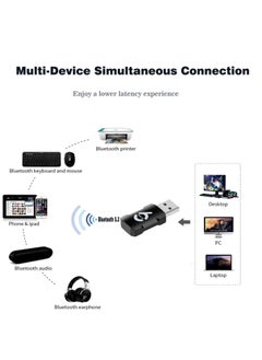 QPHWHFQ 2-in-1 USB WiFi Bluetooth Adapter 900Mbps, 2.4/5GHz Dual Band, WiFi 6 Adapter and Bluetooth 5.3 Adapter for PC/Laptop/Desktop, Driver Free, Compatible with Windows 10/11  - Image 4