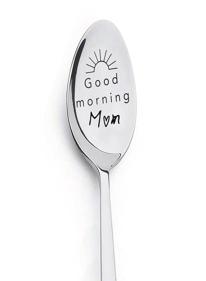 Kefley Mom Birthday Christmas Gifts from Daughter Son Good Morning Mom Spoon Tea Cereal Coffee Spoons for Mothers Day Mommy Gift for from Children - Image 2