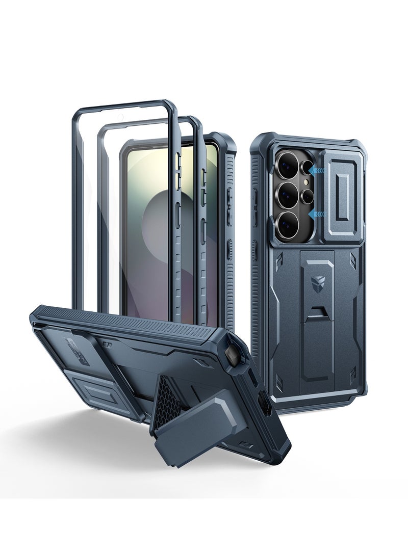Dexnor for Samsung Galaxy S26 Ultra Case with Upgraded Slide Camera Cover & 2 Front Frames & Built-in Screen Protector & Kickstand, Heavy-Duty Rugged Case Full-Body Protective Cover(2026),Navy Blue - Image 1