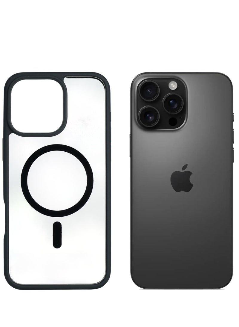 أزتك حافظة مغناطيسية لهاتف آيفون 16 متوافقة مع ميغ سيف، خلفية معتمة شفافة لحماية كاملة للعدسة، غطاء هاتف رفيع مضاد للصدمات مع حواف مقاومة للخدش، خلفية مقاومة للخدش لأبل