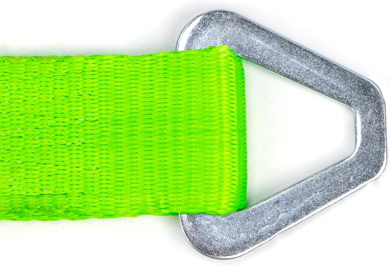 VULCAN Car Tie Down Axle Strap with Wear Pad - 2 Inch x 36 Inch - 4 Pack - High-Viz - 3,300 Pound Safe Working Load - Image 4