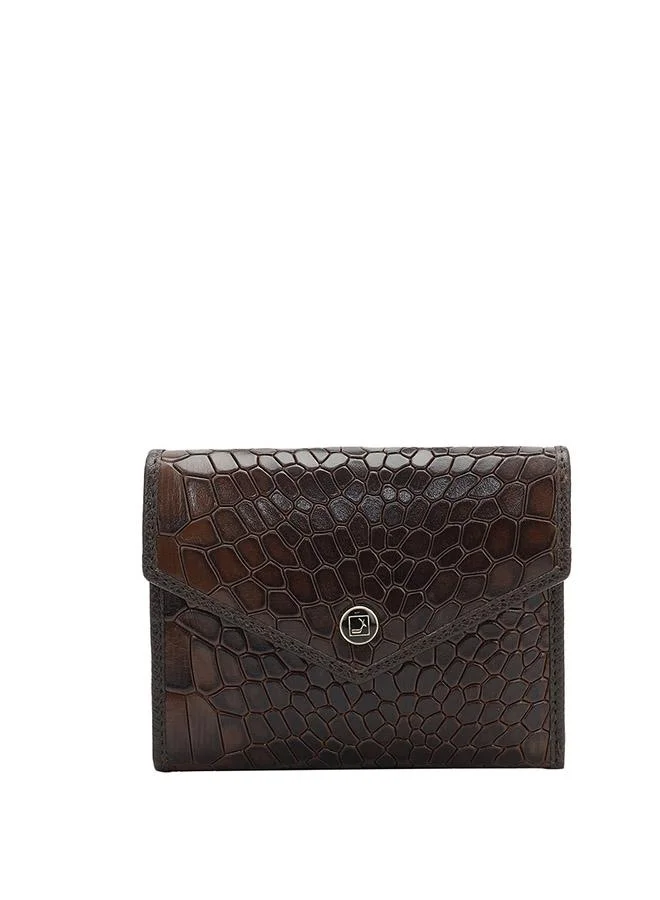 دا ميلانو محفظة نسائية جلد طبيعي بني