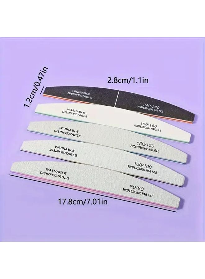 10PCS Wooden Nail Files For Nail Art Sanding Block Buffer Board Emery Board - Image 5