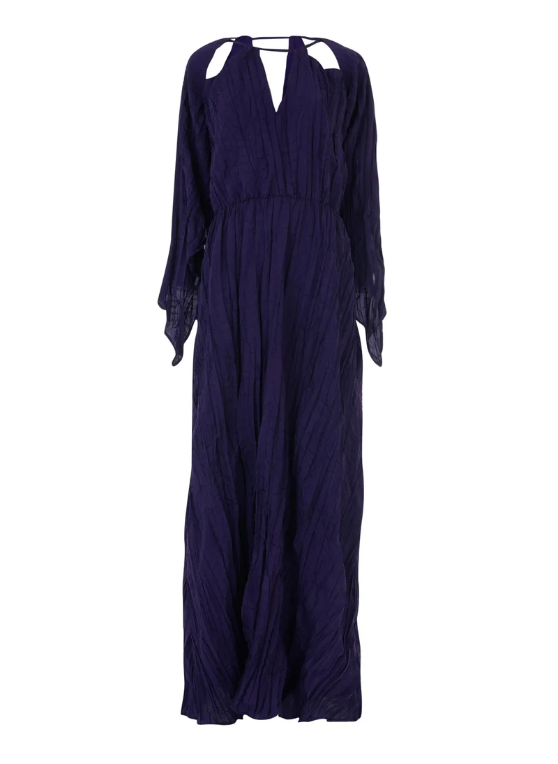 leem  Cut-Out Plissé Dress for Women | Best Price UAE