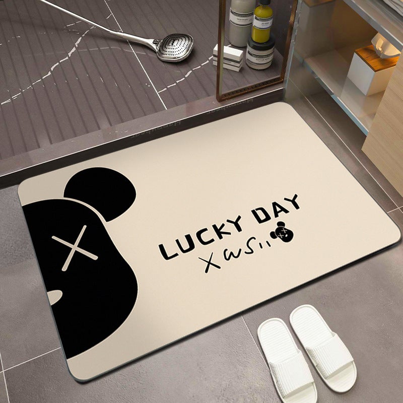 Nordic Bathroom Mat Absorbent Mat Bathroom Door Mat Quick-Drying Entry Door Mat Diatom Mud Non-Slip - Image 3