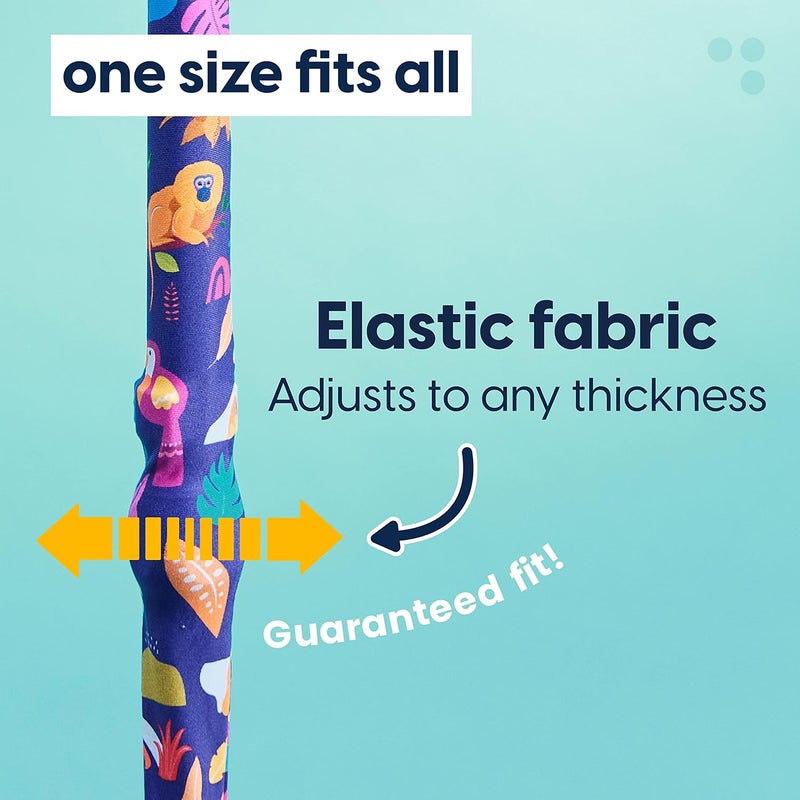 My Add On myCover Dots (Dots) - Pack of 2 - Trendy Cover for Crutches and Walking Sticks, Suitable for All Crutches and Walking Sticks, Elastic Fabric, Washable - Image 3
