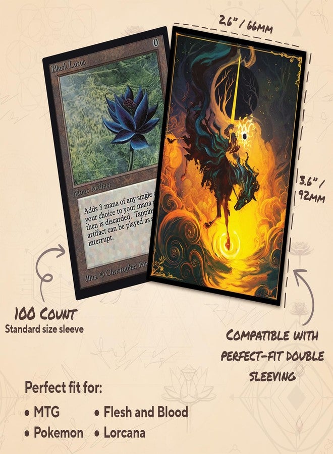 Paramint Eclipse Knight MTG Card Sleeves (Smooth) - 104 Count Standard Size TCG Sleeves - Compatible with Magic The Gathering - Double Sleeving - Original Art Design, Premium Protection - Image 3