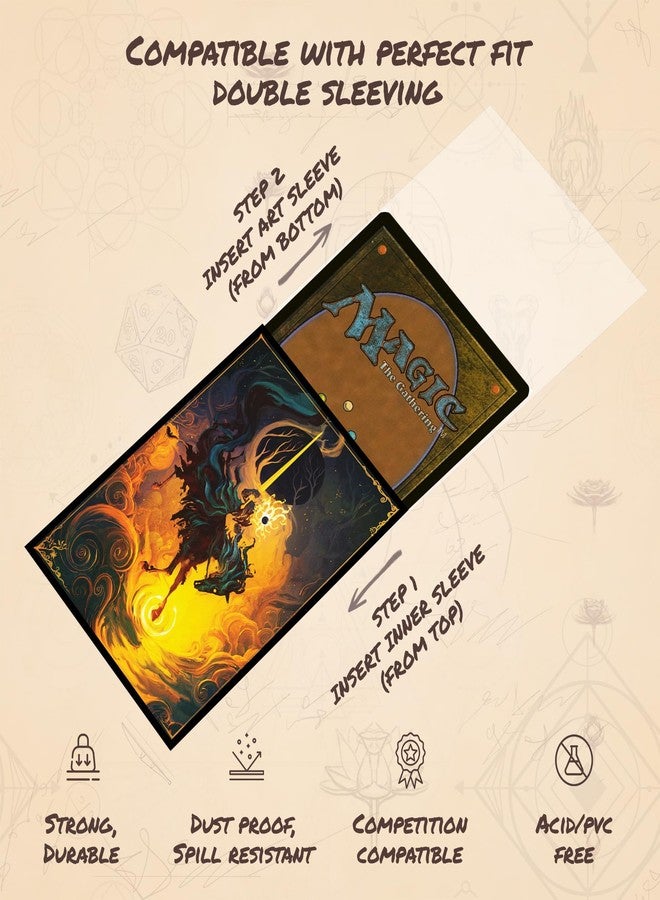 Paramint Eclipse Knight MTG Card Sleeves (Smooth) - 104 Count Standard Size TCG Sleeves - Compatible with Magic The Gathering - Double Sleeving - Original Art Design, Premium Protection - Image 5