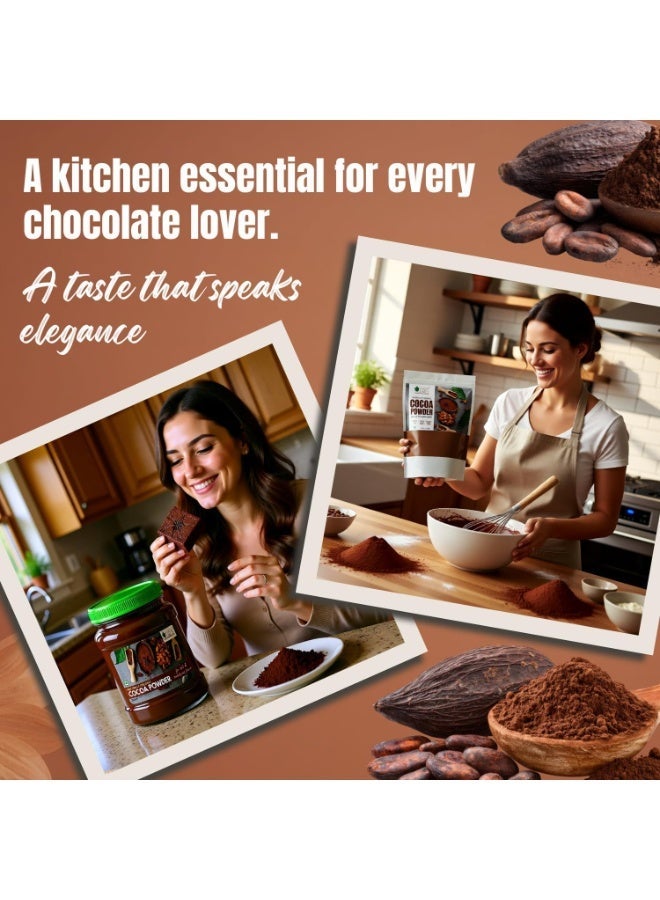 BLISS OF EARTH Cocoa Powder 250g – Alkalized Organic Cocoa Powder Unsweetened  Premium for Baking, Chocolate Cake, Hot & Cold Drinks - Image 5
