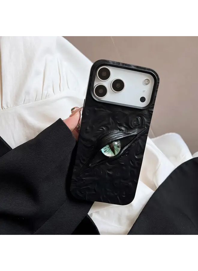 Ultra Thin Silvery Devil Eye Phone Case With Lip Gloss Holder For iPhone 12 - Image 1