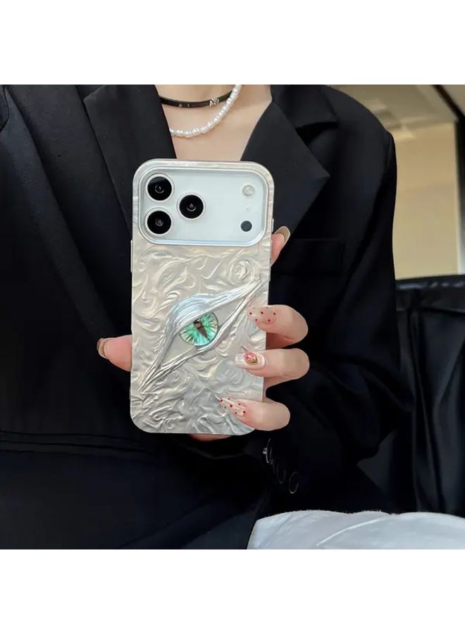 Ultra Thin Silvery Devil Eye Phone Case With Lip Gloss Holder For iPhone 12 - Image 4