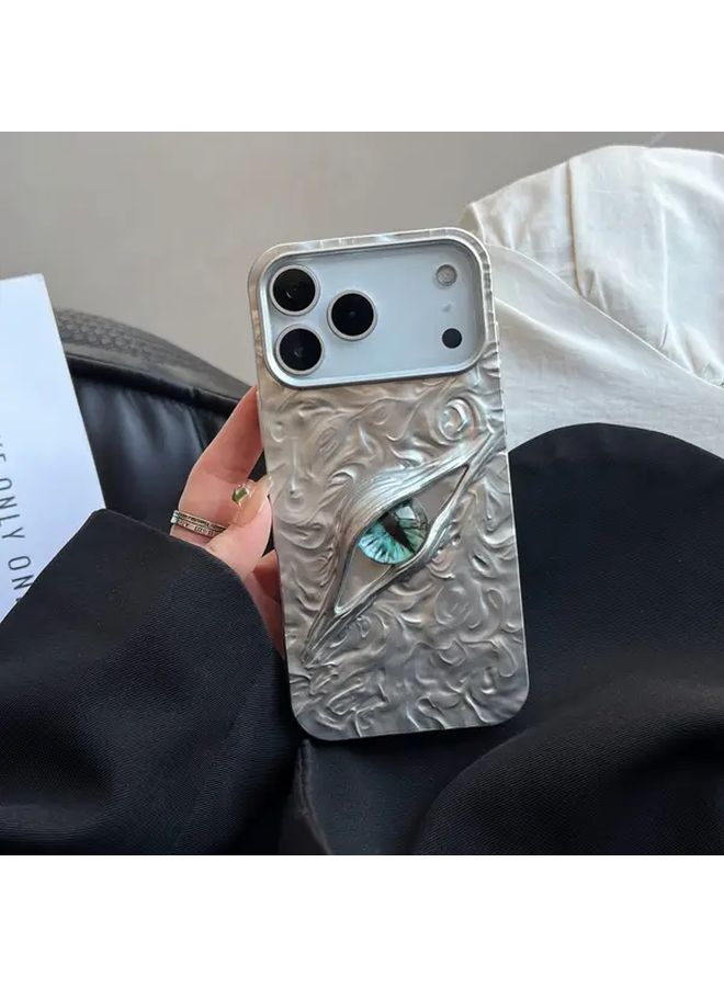 Ultra Thin Silvery Devil Eye Phone Case With Lip Gloss Holder For iPhone 12 - Image 5